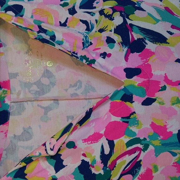 Lilly Pulitzer Size S Sophiletta Dress Pina Colada Club V Neck Dress Style 27686 - Picture 8 of 12